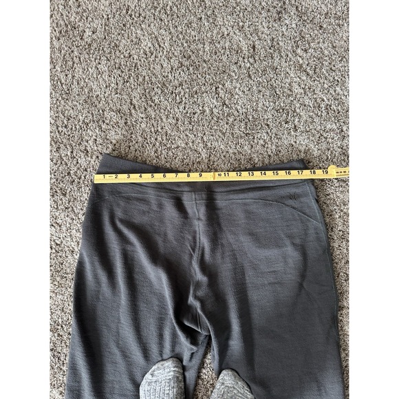 Ibex Wool Pants Womens X-Large Green Wide Leg Flare Pockets Low Rise Merino Knit - Picture 8 of 10